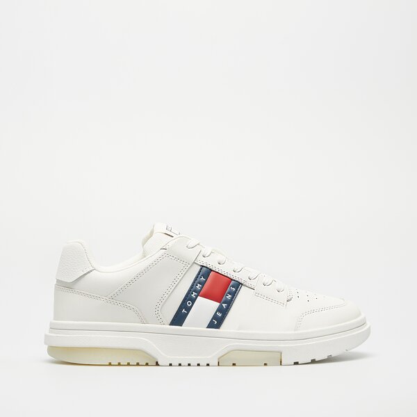 Męskie sneakersy (buty) TOMMY HILFIGER THE BROOKLYN LEATHER ESS em0em01521tcr kolor biały