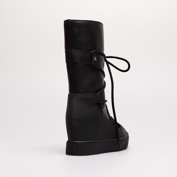 Damskie śniegowce CALVIN KLEIN HIDDEN WEDGE CUPSOLE SNOW BOOT yw0yw00772bds kolor czarny