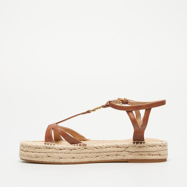 Damskie sandały LAUREN RALPH LAUREN PAYTON-ESPADRILLES-FLAT 802927966001 kolor brązowy