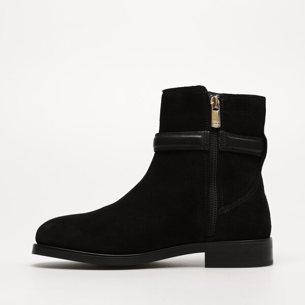 Damskie botki / sztyblety TOMMY HILFIGER ELEVATED ESSENTIAL BOOT SUEDE fw0fw07482bds kolor czarny