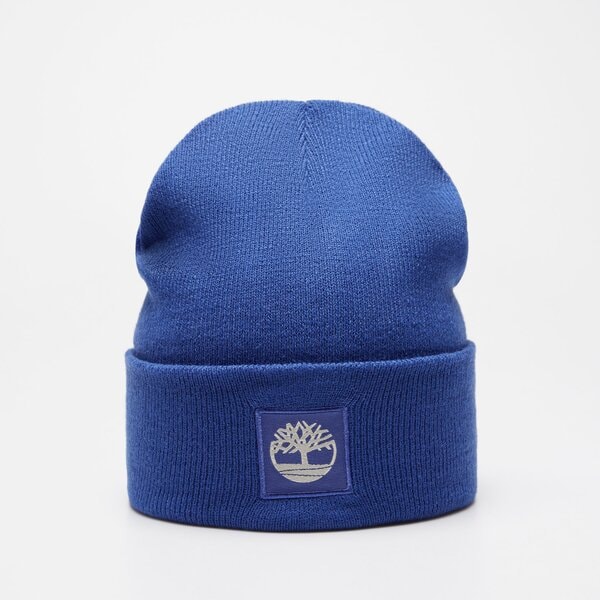 Damska czapka zimowa TIMBERLAND CZAPKA CUFFED BEANIE WITH TONAL PATCH tb0a61bxefq1 kolor niebieski