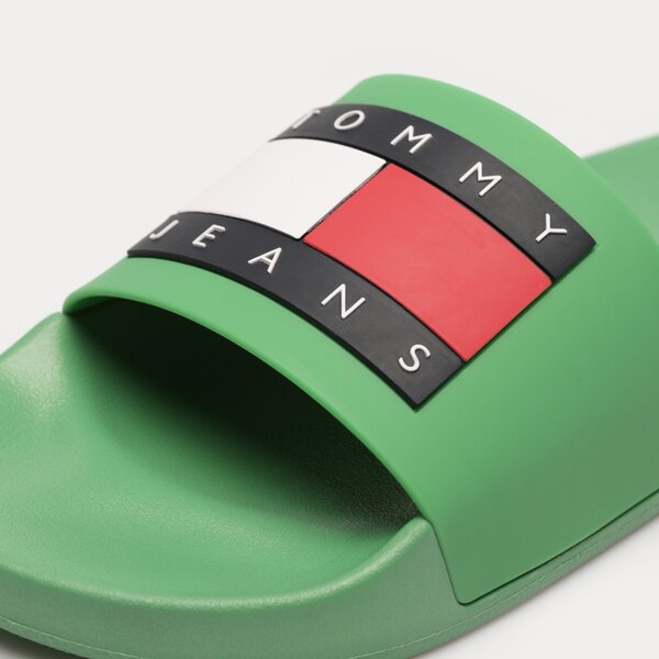 Męskie klapki TOMMY HILFIGER TOMMY JEANS POOL SLIDE ESS em0em01191ly3 kolor zielony