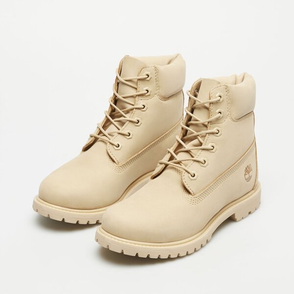 Damskie botki / sztyblety TIMBERLAND PREMIUM 6 INCH LACE UP WATERPROOF BOOT tb0a2hr8en71 kolor beżowy