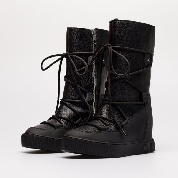 Damskie śniegowce CALVIN KLEIN HIDDEN WEDGE CUPSOLE SNOW BOOT yw0yw00772bds kolor czarny